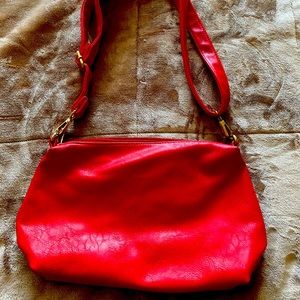 Red casual purse